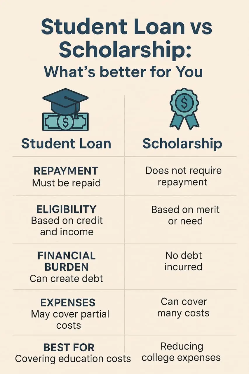 Read more about the article Student Loans vs Scholarships What is Better for You