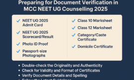 Preparing for Document Verification in MCC NEET UG Counselling 2025
