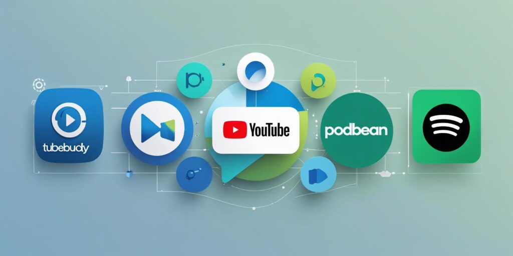 tools for scheduling, analytics & growth tubebuddy vidiq ,youtube studio,buzzsprout ,podbean,spotify for podcasters