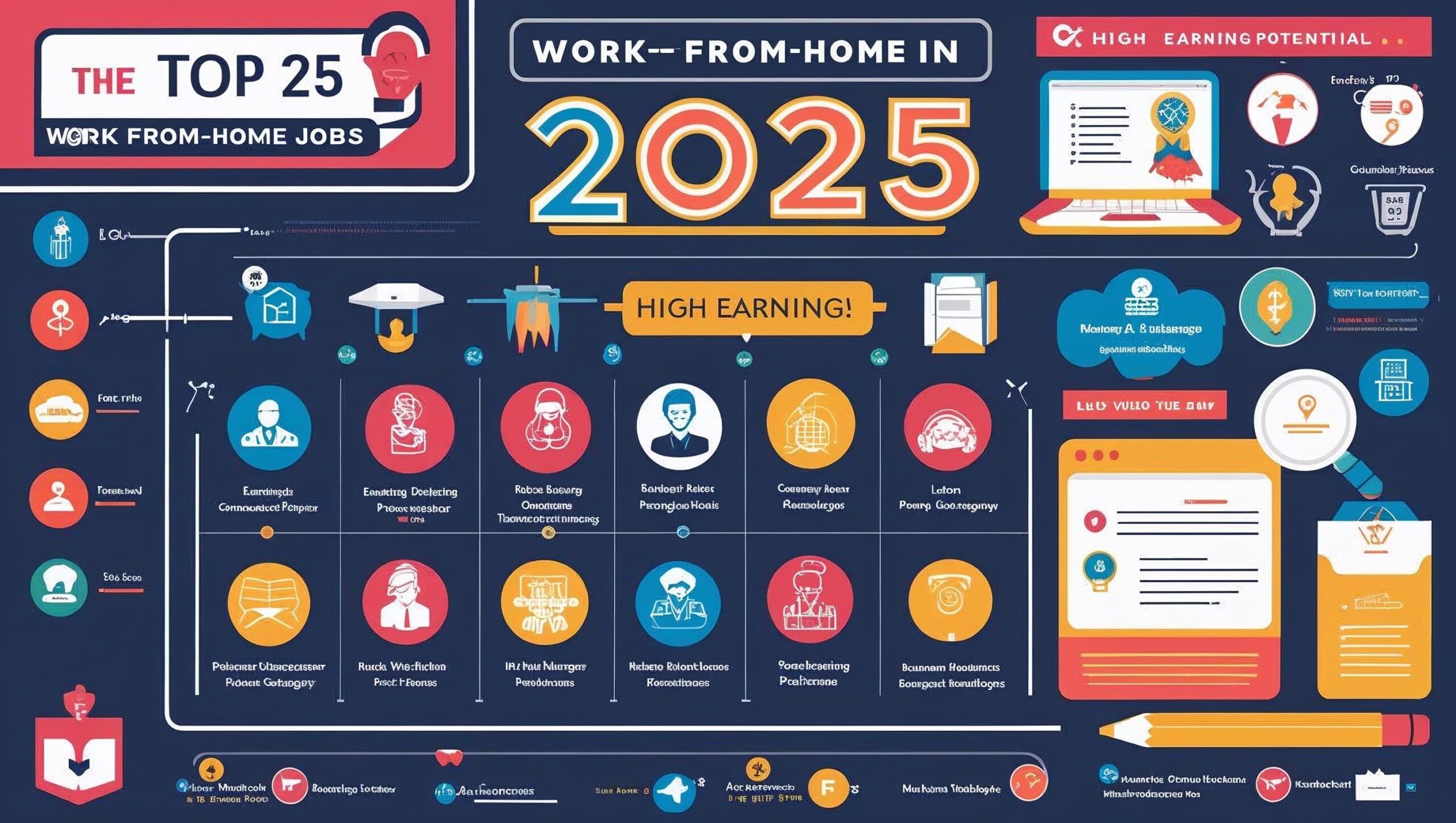 You are currently viewing Top 25 Work-from-Home Jobs in 2025 That Actually Pay Well
