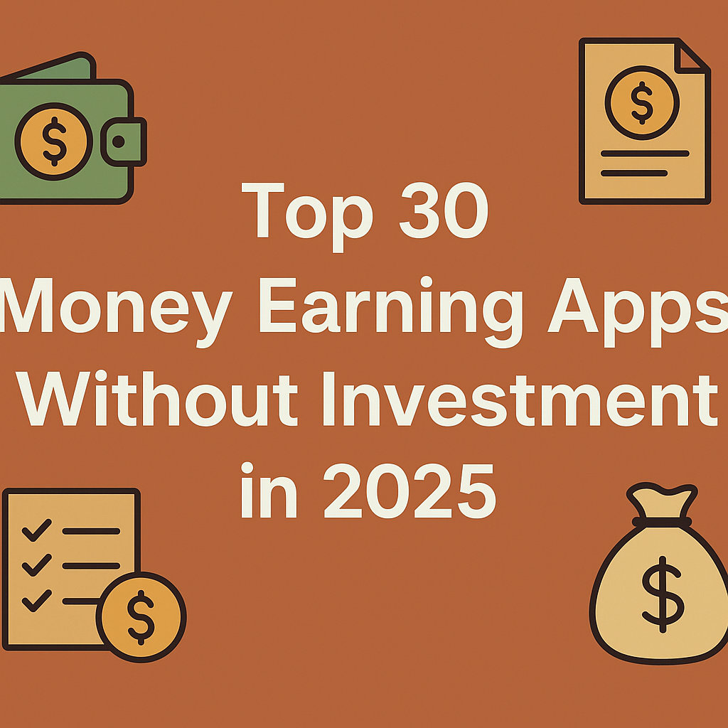 Top 30 Money Earning Apps Without Investment in 2025