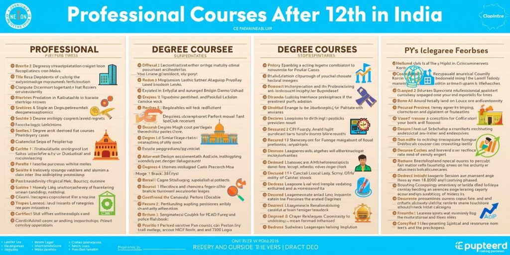 Complete list of professional and degree courses after 12th in india