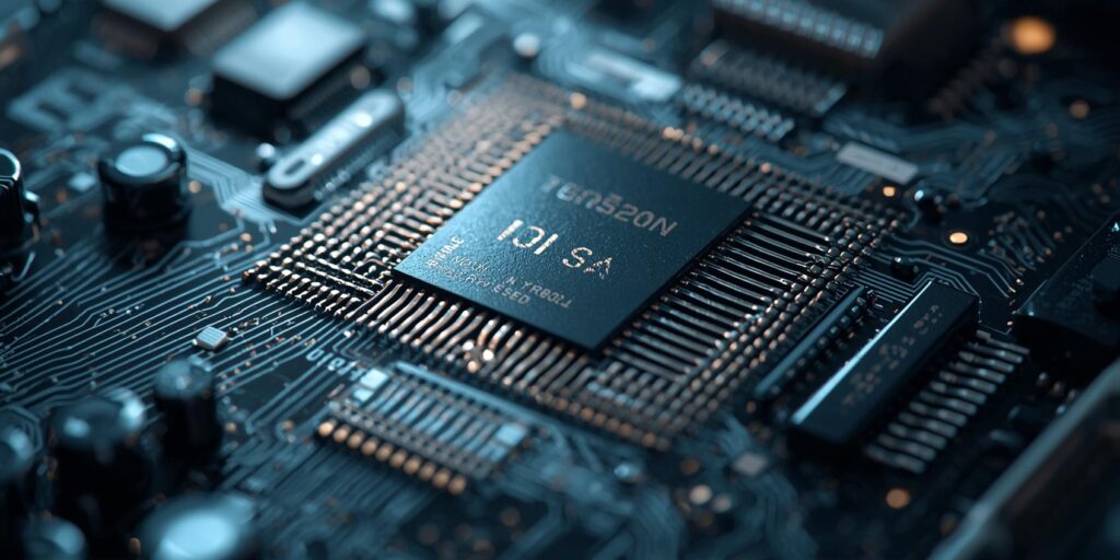 computer chip close up