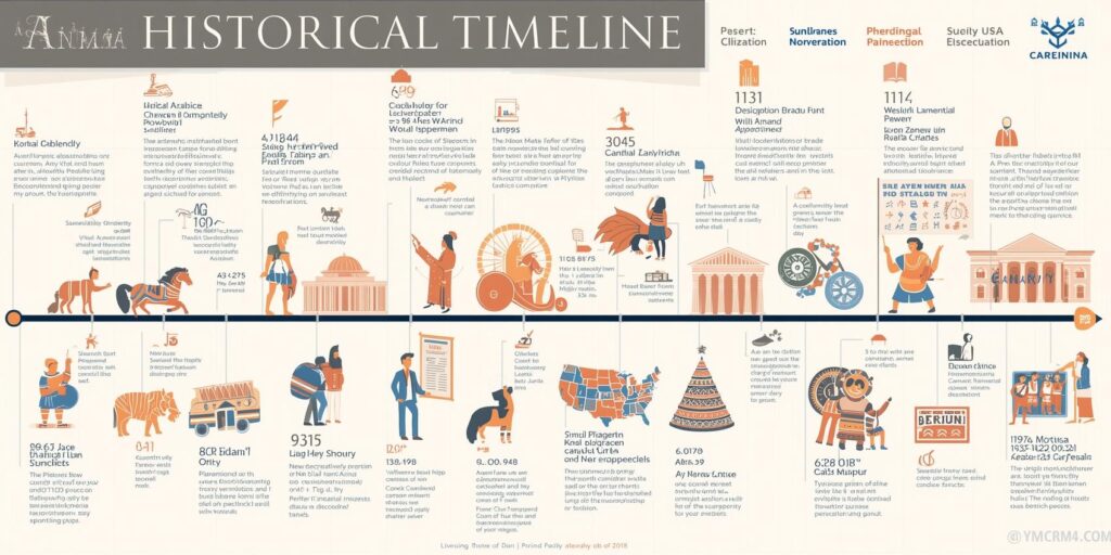 historical timeline illustration