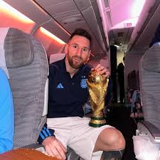 Messi Holding Trophy on the Plane – 41 Million+ Likes