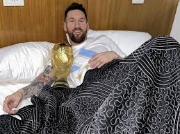 Messi in Bed with the World Cup Trophy – 53 Million+ Likes