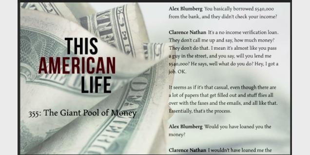 This American Life — The Giant Pool of Money