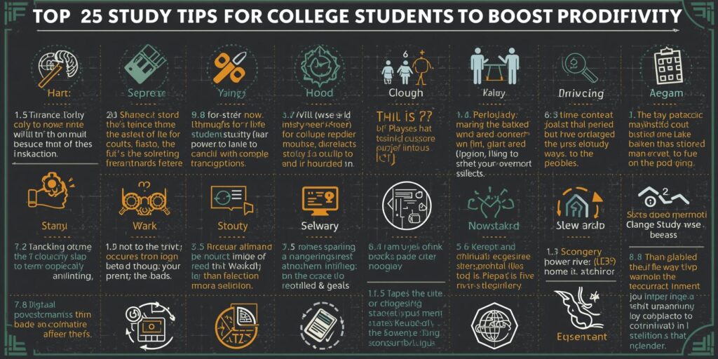 Top 25 study tips for college students to boost productivity