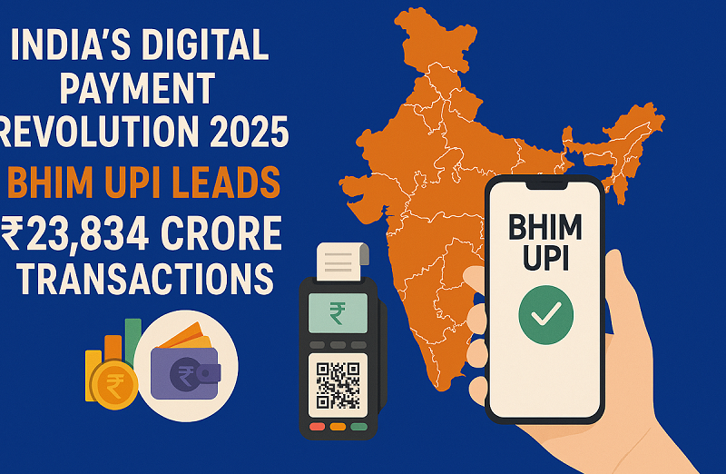 India’s Digital Payment Revolution 2025: BHIM UPI Leads ₹23,834 Crore Transactions