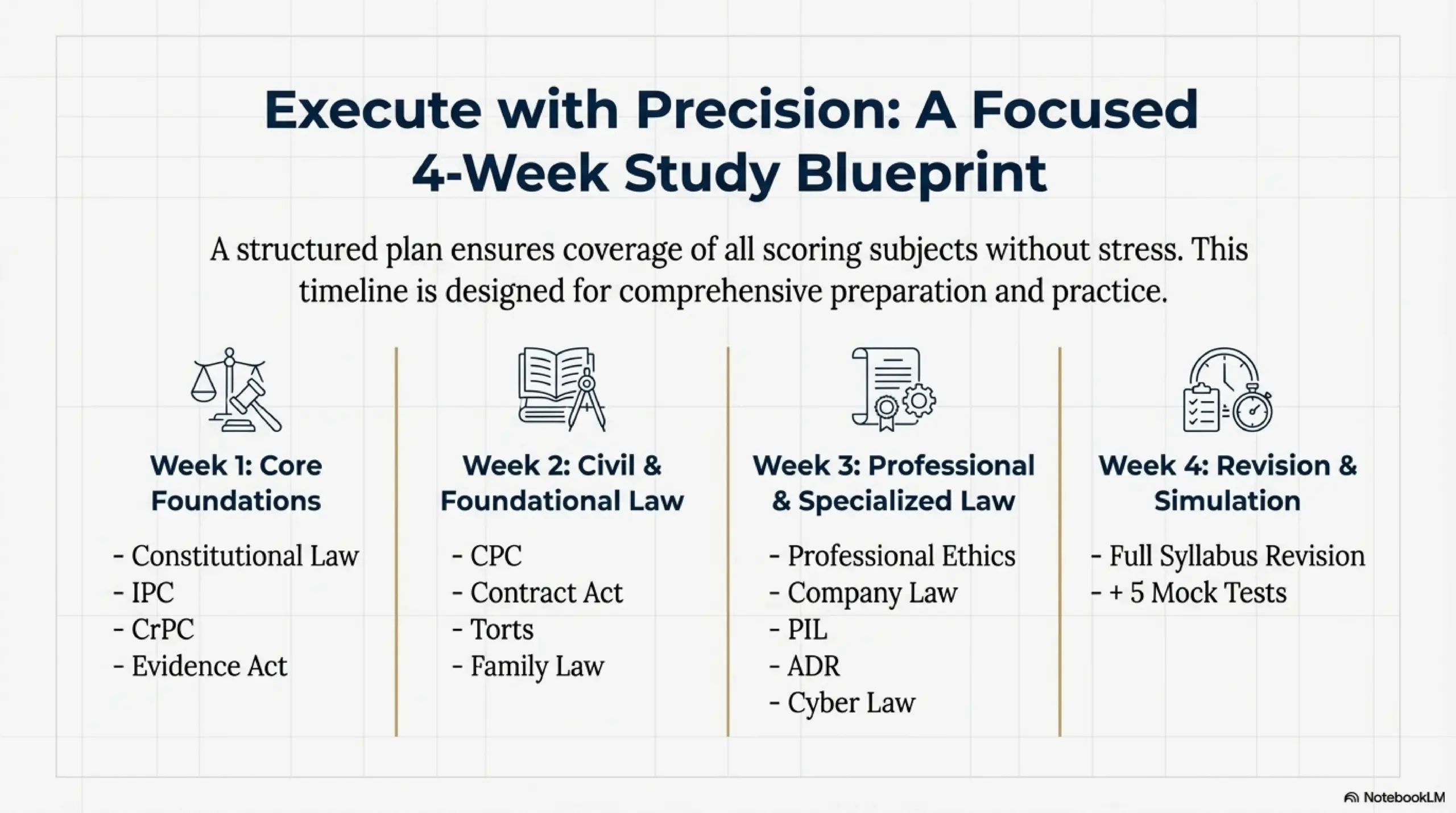  4 week study blueprint for AIBE