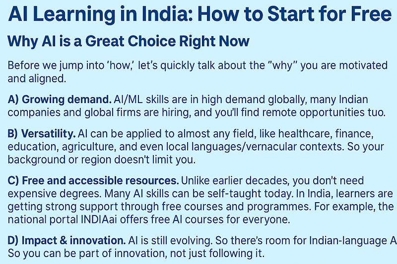 AI Learning in India: How to Start for Free