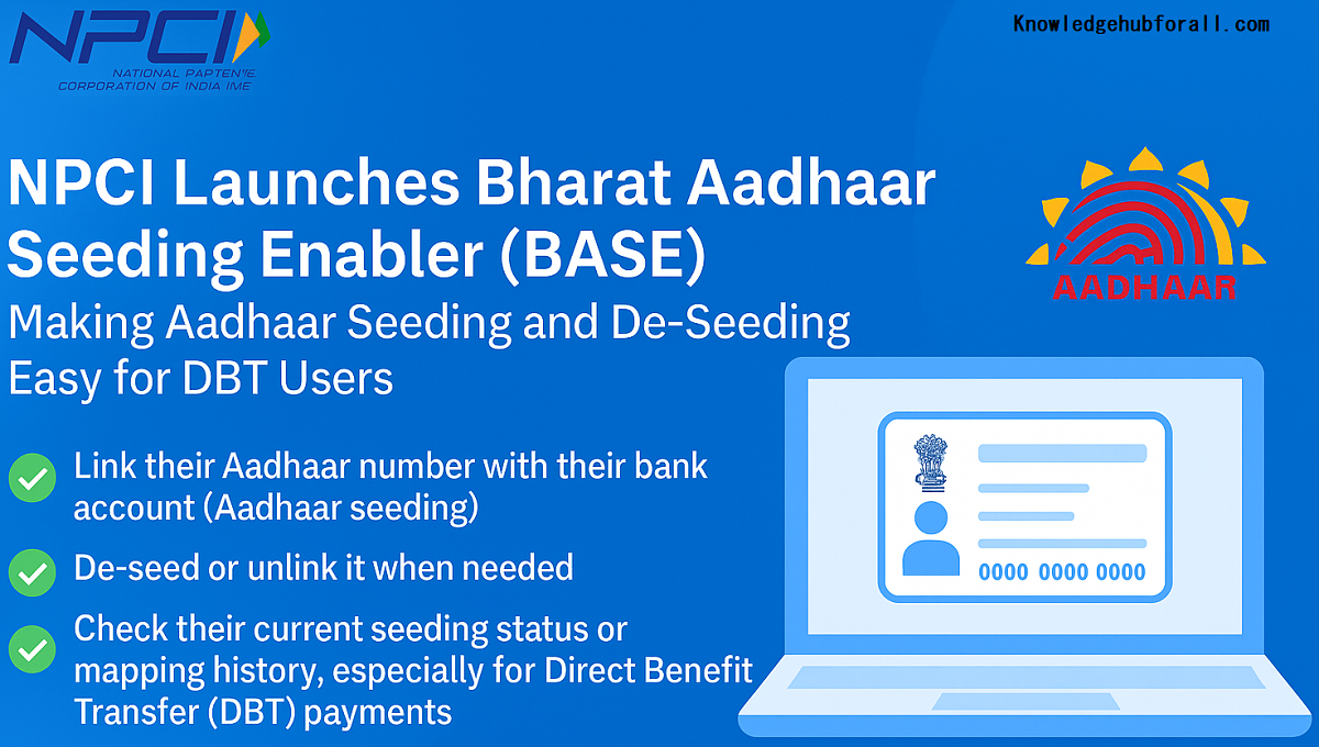 You are currently viewing NPCI Launches Bharat Aadhaar Seeding Enabler