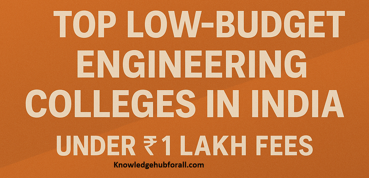 You are currently viewing Top Low-Budget Engineering Colleges in India Under ₹1 Lakh Fees